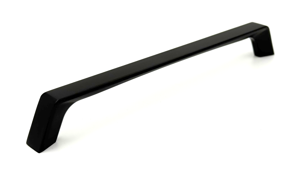 Soho Matt Black Angular Bar Handle (190mm) - Matt Black Cabinet Handle