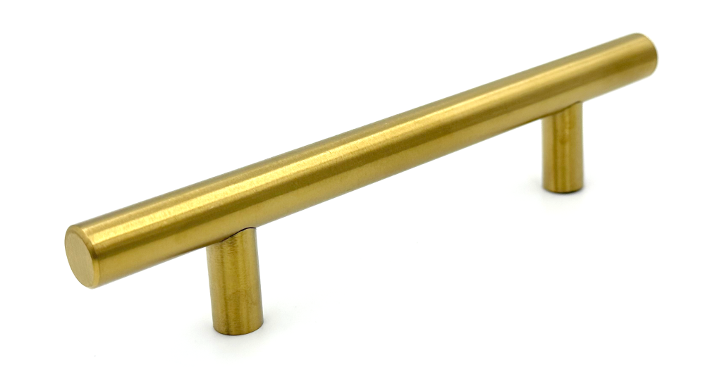 Chelsea Brushed Gold T-Bar Handle (96mm) - Brushed Gold Cabinet Handle