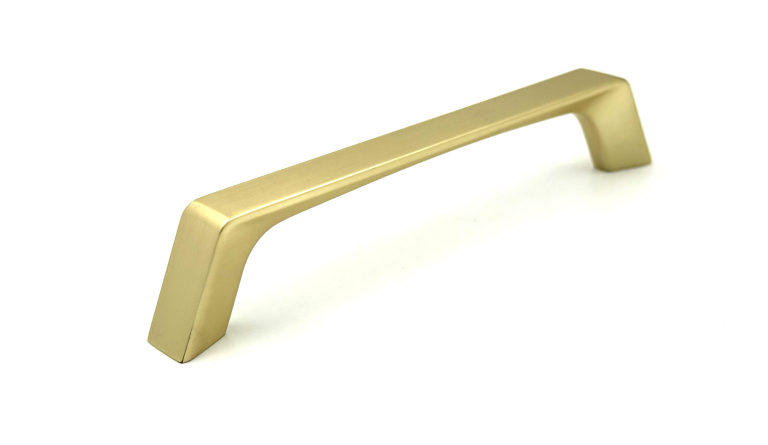 Belmont Brushed Gold Angular Bar Handle (128mm) - Brushed Gold Cabinet Handle