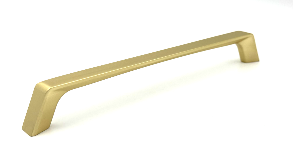 Belmont Brushed Gold Angular Bar Handle (192mm) - Brushed Gold Cabinet Handle