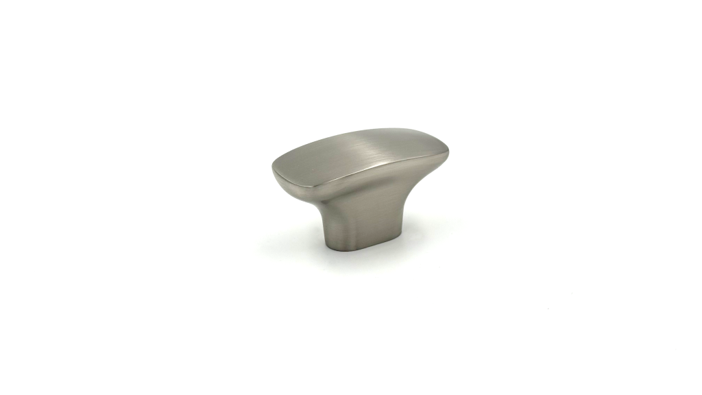 Stratford Brushed Nickel Organic Knob - Brushed Nickel Cabinet Handle