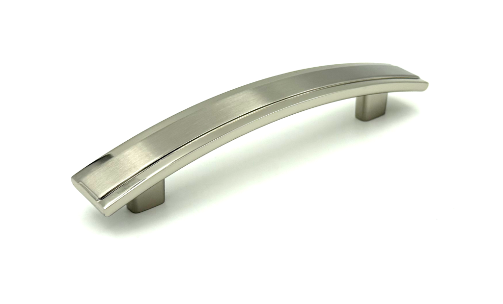 Chartwell Brushed Nickel Bow Handle (96mm) - Brushed Nickel Cabinet Handle