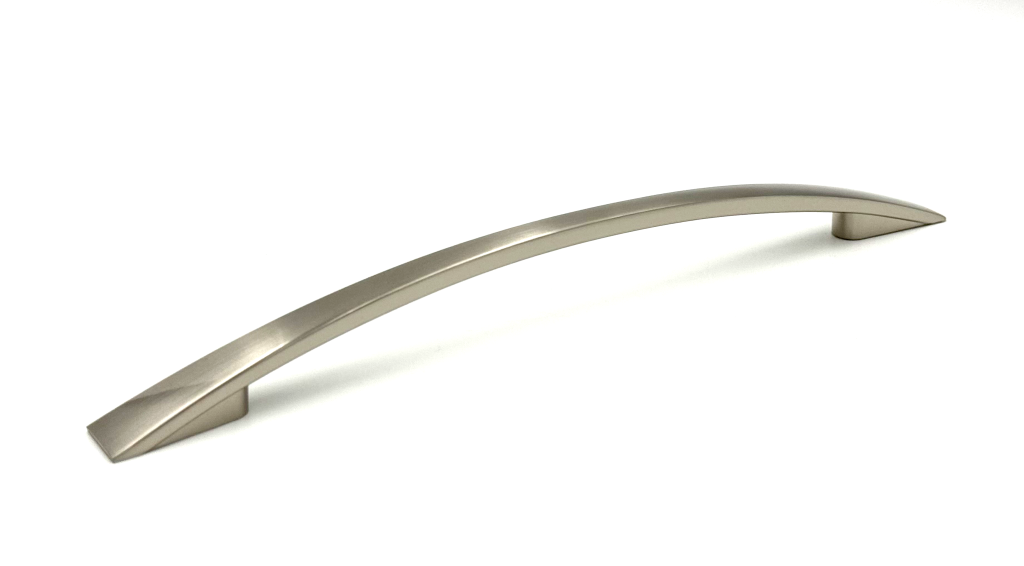 Kensington Brushed Nickel Slim Bow Handle (160mm) - Brushed Nickel Cabinet Handle